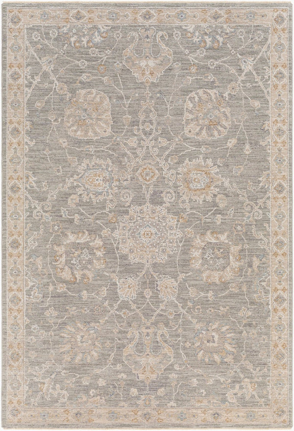 Livabliss Avant Garde Traditional Medallion Area Rug with Fringe for Large Living Rooms Gray, Charcoal 9' x 12'2" AVT2305-9122