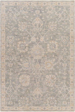 Livabliss Avant Garde Traditional Medallion Area Rug with Fringe for Large Living Rooms Gray, Charcoal 6'7" x 9'6" AVT2305-6796