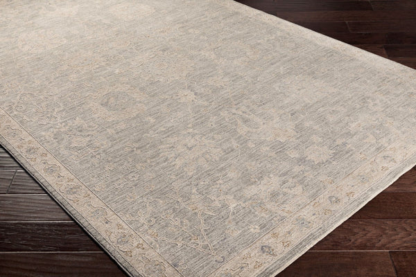 Livabliss Avant Garde Traditional Medallion Area Rug with Fringe for Large Living Rooms Gray, Charcoal 6'7" x 9'6" AVT2305-6796