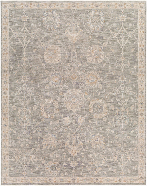 Livabliss Avant Garde Traditional Medallion Area Rug with Fringe for Large Living Rooms Gray, Charcoal 7'10" x 10'2" AVT2305-710103