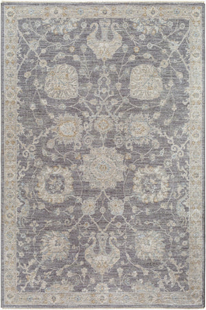 Livabliss Avant Garde Turkish Medallion Area Rug with Fringe Trim for Large Living Rooms Gray, Charcoal 9' x 12'2" AVT2306-9122