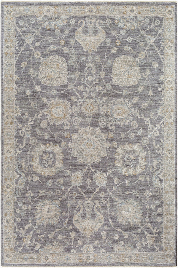 Livabliss Avant Garde Turkish Medallion Area Rug with Fringe Trim for Large Living Rooms Gray, Charcoal 9' x 12'2" AVT2306-9122