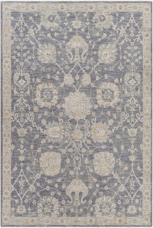 Livabliss Avant Garde Turkish Medallion Area Rug with Fringe Trim for Large Living Rooms Gray, Charcoal 6'7" x 9'6" AVT2306-6796