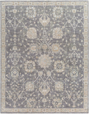 Livabliss Avant Garde Turkish Medallion Area Rug with Fringe Trim for Large Living Rooms Gray, Charcoal 7'10" x 10'2" AVT2306-710103