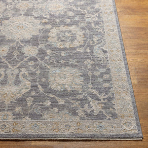 Livabliss Avant Garde Turkish Medallion Area Rug with Fringe Trim for Large Living Rooms Gray, Charcoal 9' x 12'2" AVT2306-9122