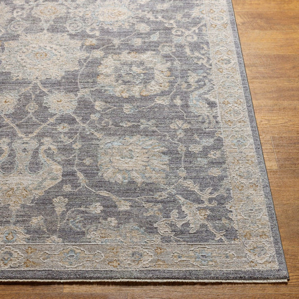 Livabliss Avant Garde Turkish Medallion Area Rug with Fringe Trim for Large Living Rooms Gray, Charcoal 9' x 12'2" AVT2306-9122