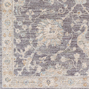 Livabliss Avant Garde Turkish Medallion Area Rug with Fringe Trim for Large Living Rooms Gray, Charcoal 9' x 12'2" AVT2306-9122