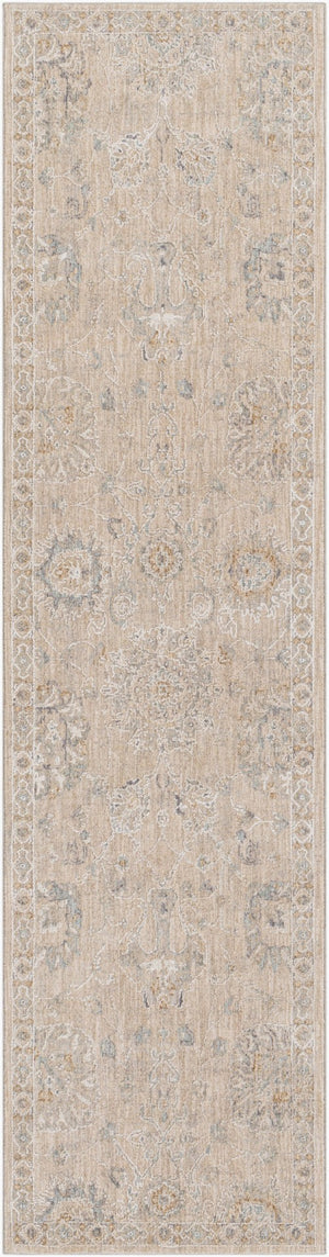 Livabliss Avant Garde Turkish Medallion Area Rug Fringe Border Medium Pile Living Room Floor Gray, Charcoal 2'7" x 10' AVT2307-2710