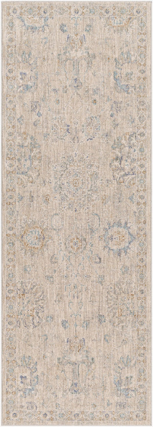 Livabliss Avant Garde Turkish Medallion Area Rug Fringe Border Medium Pile Living Room Floor Gray, Charcoal 2'7" x 7'3" AVT2307-2773