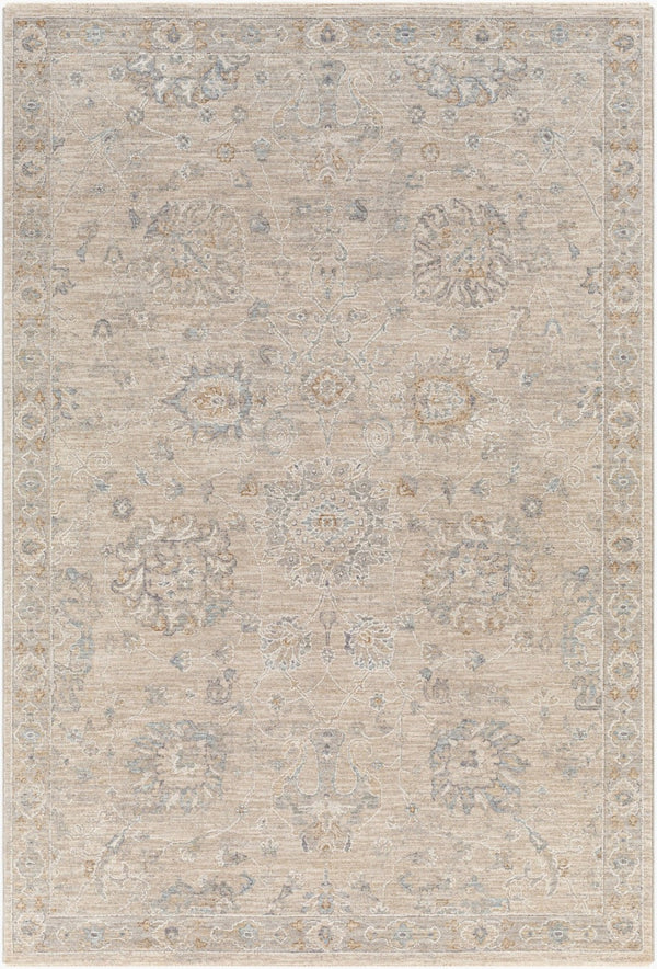 Livabliss Avant Garde Turkish Medallion Area Rug Fringe Border Medium Pile Living Room Floor Gray, Charcoal 2'7" x 3'11" AVT2307-274