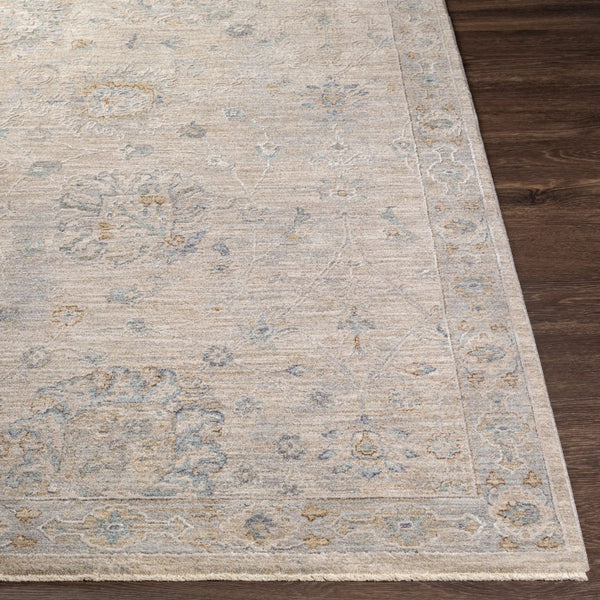 Livabliss Avant Garde Turkish Medallion Area Rug Fringe Border Medium Pile Living Room Floor Gray, Charcoal 2'7" x 3'11" AVT2307-274
