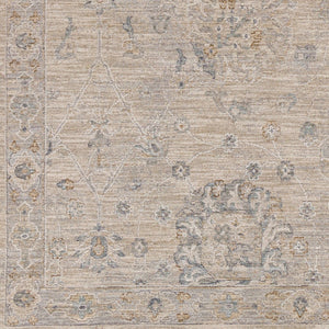 Livabliss Avant Garde Turkish Medallion Area Rug Fringe Border Medium Pile Living Room Floor Gray, Charcoal 2'7" x 3'11" AVT2307-274