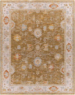 Livabliss Avant Garde Medallion Area Rug Machine Woven Polypropylene with Fringe Living Room Brown, Light Be 7'10" x 10'2" AVT2308-710103