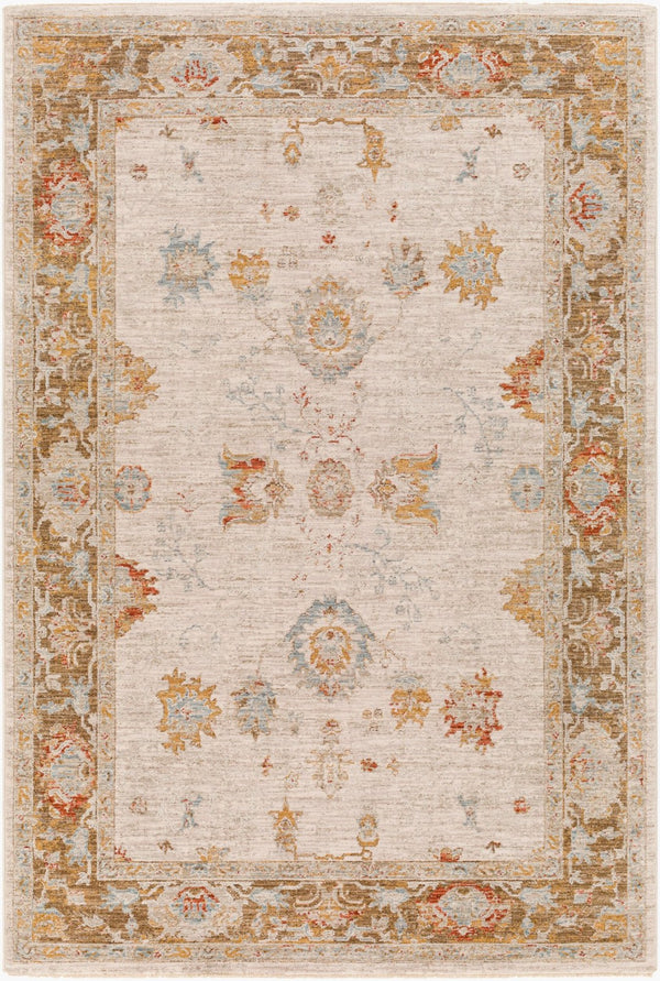 Livabliss Avant Garde Medallion Area Rug Turkish Woven Polypropylene Fringe Living Room Olive, Denim 10' x 13'11" AVT2309-1014