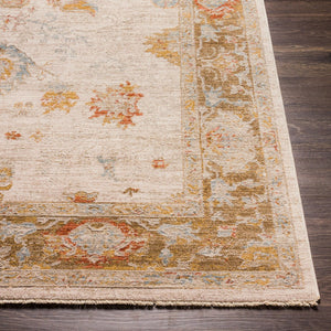 Livabliss Avant Garde Medallion Area Rug Turkish Woven Polypropylene Fringe Living Room Olive, Denim 10' x 13'11" AVT2309-1014