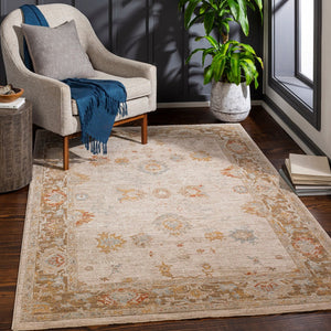 Livabliss Avant Garde Medallion Area Rug Turkish Woven Polypropylene Fringe Living Room Olive, Denim 10' x 13'11" AVT2309-1014