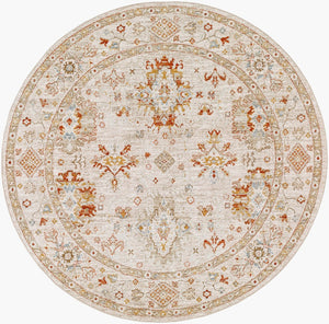 Livabliss Avant Garde Traditional Polypropylene Area Rug with High Low Pile for Living Rooms Rust, Olive 7'10" x 7'10" AVT2311-710RD