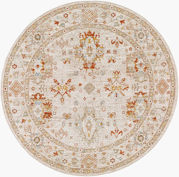 Livabliss Avant Garde Traditional Polypropylene Area Rug with High Low Pile for Living Rooms Rust, Olive 7'10" x 7'10" AVT2311-710RD
