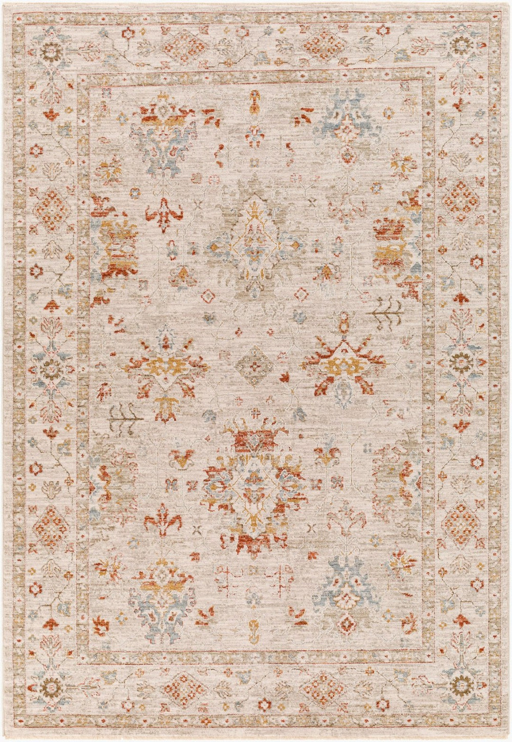 Livabliss Avant Garde Traditional Polypropylene Area Rug with High Low Pile for Living Rooms Rust, Olive 5' x 7'5" AVT2311-575