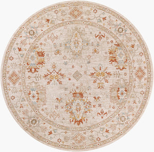 Livabliss Avant Garde Traditional Polypropylene Area Rug with High Low Pile for Living Rooms Rust, Olive 6'7" x 6'7" AVT2311-67RD