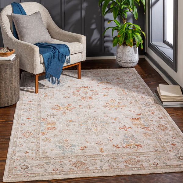Livabliss Avant Garde Traditional Polypropylene Area Rug with High Low Pile for Living Rooms Rust, Olive 7'10" x 7'10" AVT2311-710RD