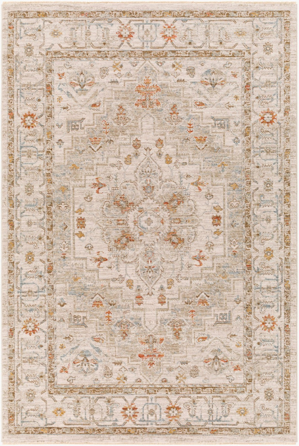Livabliss Avant Garde Medallion Area Rug Machine Woven Traditional Polypropylene Living Room Sage, Olive 5' x 7'5" AVT2313-575