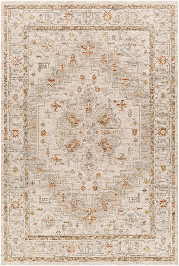 Livabliss Avant Garde Medallion Area Rug Machine Woven Traditional Polypropylene Living Room Sage, Olive 6'7" x 9'6" AVT2313-6796