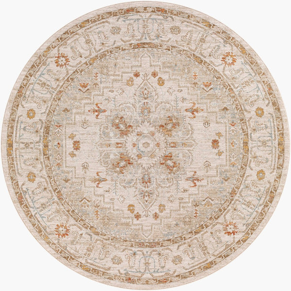 Livabliss Avant Garde Medallion Area Rug Machine Woven Traditional Polypropylene Living Room Sage, Olive 6'7" x 6'7" AVT2313-67RD