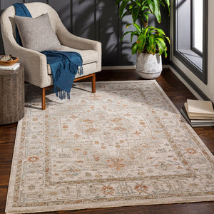Livabliss Avant Garde Medallion Area Rug Machine Woven Traditional Polypropylene Living Room Sage, Olive 6'7" x 9'6" AVT2313-6796