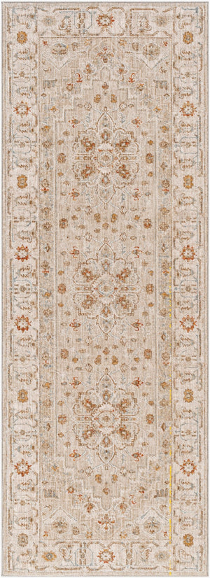 Livabliss Avant Garde Traditional Medallion Area Rug Machine Woven Polypropylene Formal Living Room Sage, Olive 2'7" x 7'3" AVT2314-2773