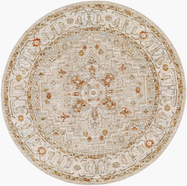 Livabliss Avant Garde Traditional Medallion Area Rug Machine Woven Polypropylene Formal Living Room Sage, Olive 5'3" x 5'3" AVT2314-53RD