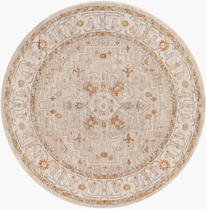 Livabliss Avant Garde Traditional Medallion Area Rug Machine Woven Polypropylene Formal Living Room Sage, Olive 6'7" x 6'7" AVT2314-67RD