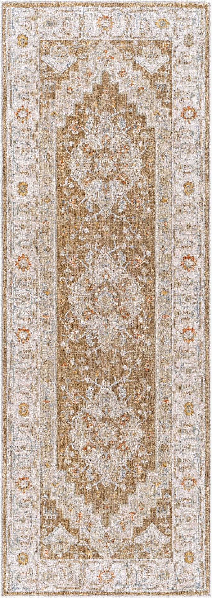 Livabliss Avant Garde Medallion Area Rug Turkish Woven Polypropylene for Large Living Rooms Olive, Sage 2'7" x 7'3" AVT2315-2773