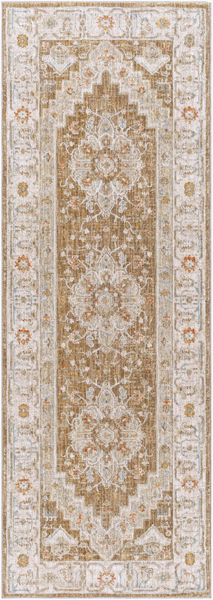 Livabliss Avant Garde Medallion Area Rug Turkish Woven Polypropylene for Large Living Rooms Olive, Sage 2'7" x 7'3" AVT2315-2773