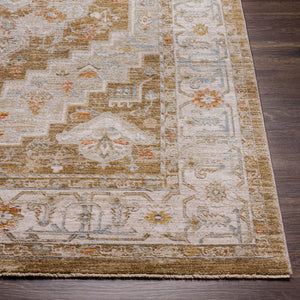 Livabliss Avant Garde Medallion Area Rug Turkish Woven Polypropylene for Large Living Rooms Olive, Sage 6'7" x 6'7" AVT2315-67RD