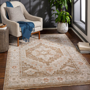 Livabliss Avant Garde Medallion Area Rug Turkish Woven Polypropylene for Large Living Rooms Olive, Sage 10' x 13'11" AVT2315-1014