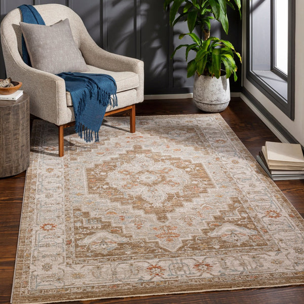 Livabliss Avant Garde Medallion Area Rug Turkish Woven Polypropylene for Large Living Rooms Olive, Sage 10' x 13'11" AVT2315-1014