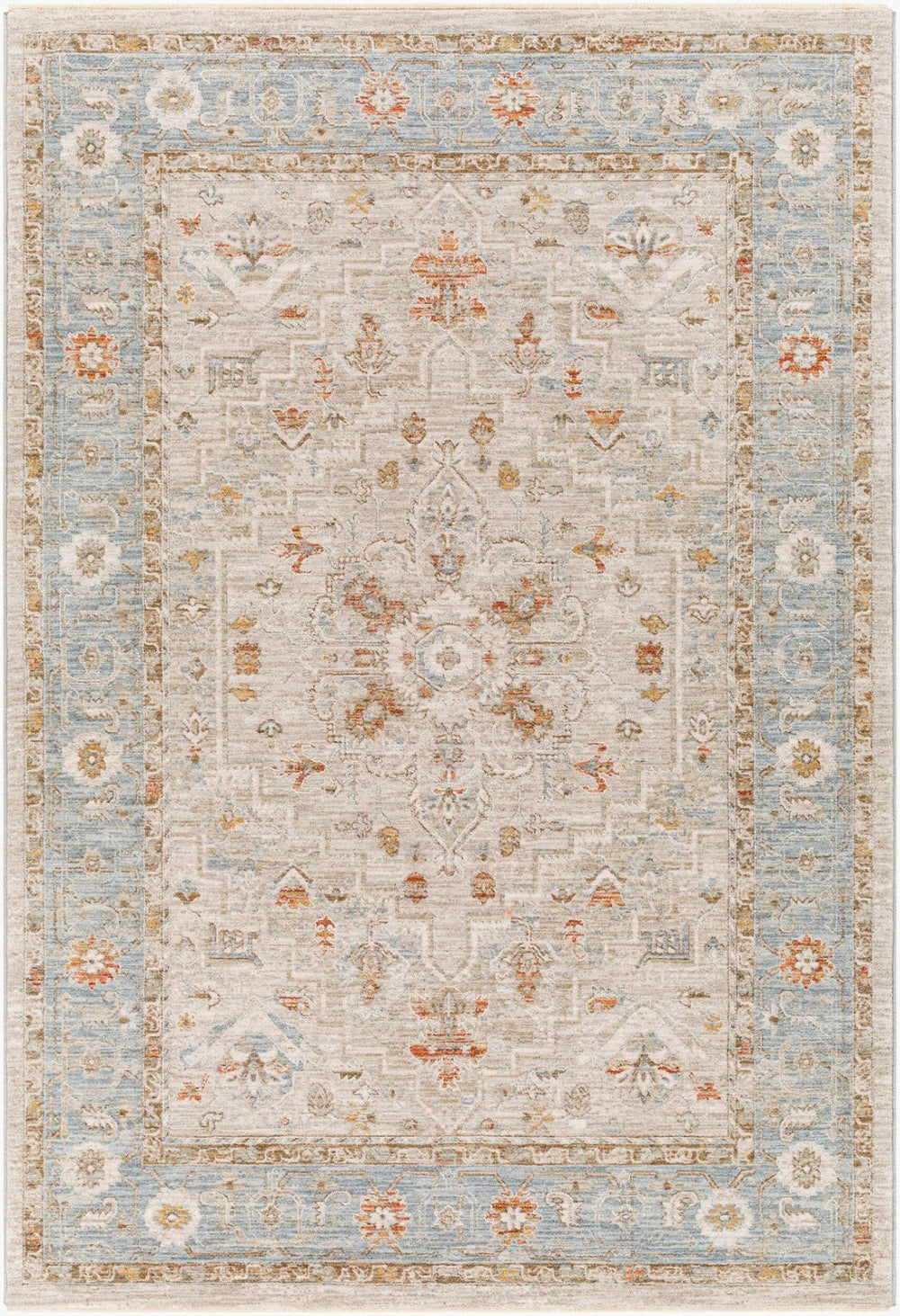 Livabliss Avant Garde Geometric Machine Woven Area Rug with Fringe for Large Living Rooms Sage, Olive 5' x 7'5" AVT2316-575