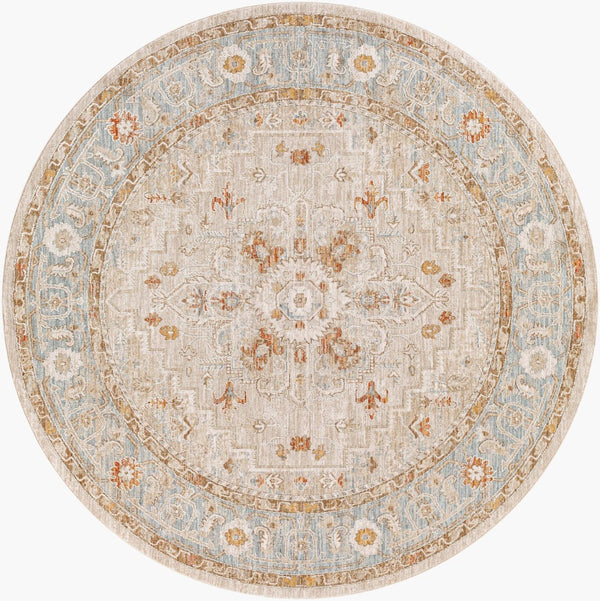 Livabliss Avant Garde Geometric Machine Woven Area Rug with Fringe for Large Living Rooms Sage, Olive 6'7" x 6'7" AVT2316-67RD