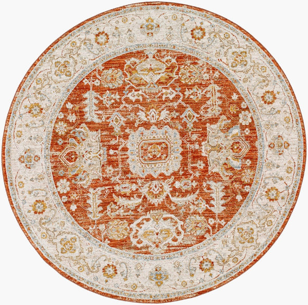 Livabliss Avant Garde Traditional Woven Area Rug High Low Pile for Large Living Spaces Rust, Mustard 7'10" x 7'10" AVT2317-710RD