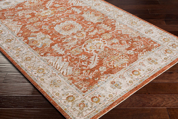 Livabliss Avant Garde Traditional Woven Area Rug High Low Pile for Large Living Spaces Rust, Mustard 7'10" x 7'10" AVT2317-710RD