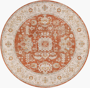 Livabliss Avant Garde Traditional Woven Area Rug High Low Pile for Large Living Spaces Rust, Mustard 6'7" x 6'7" AVT2317-67RD