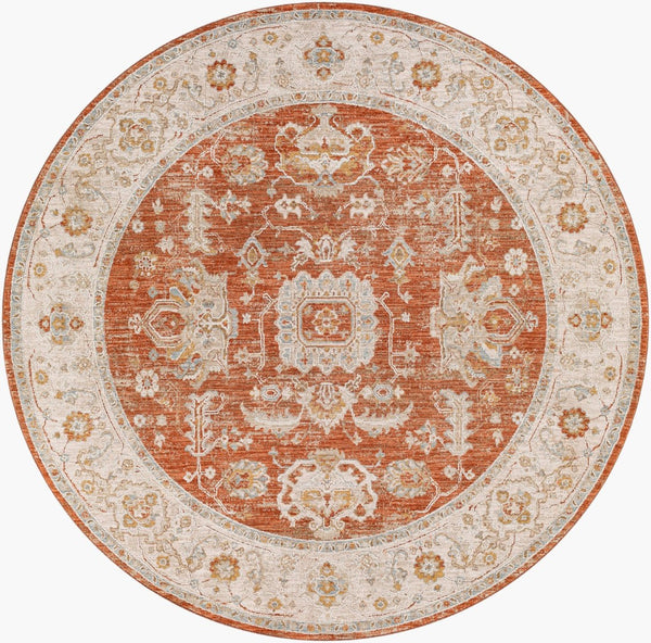 Livabliss Avant Garde Traditional Woven Area Rug High Low Pile for Large Living Spaces Rust, Mustard 6'7" x 6'7" AVT2317-67RD