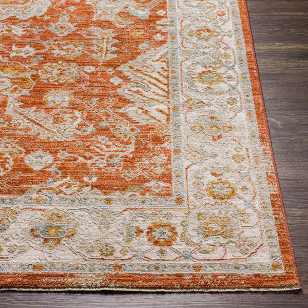 Livabliss Avant Garde Traditional Woven Area Rug High Low Pile for Large Living Spaces Rust, Mustard 7'10" x 7'10" AVT2317-710RD