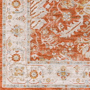 Livabliss Avant Garde Traditional Woven Area Rug High Low Pile for Large Living Spaces Rust, Mustard 7'10" x 7'10" AVT2317-710RD