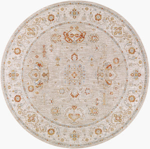 Livabliss Avant Garde Traditional Fringe Area Rug Polypropylene Blend for Living Dining Rooms Sage, Olive 6'7" x 6'7" AVT2319-67RD