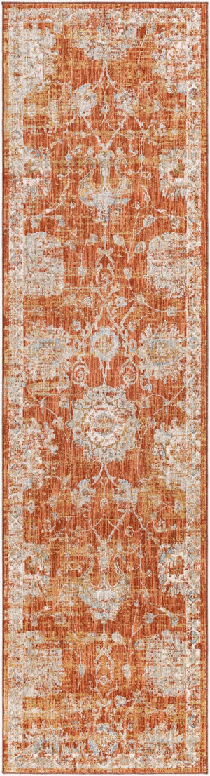 Livabliss Avant Garde Large Machine Woven Polypropylene Rug with Fringe for Living Dining Rooms Rust, Olive 2'7" x 10' AVT2321-2710