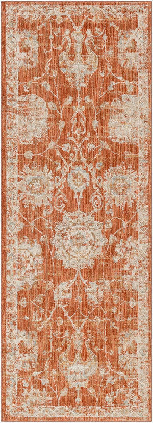 Livabliss Avant Garde Large Machine Woven Polypropylene Rug with Fringe for Living Dining Rooms Rust, Olive 2'7" x 7'3" AVT2321-2773