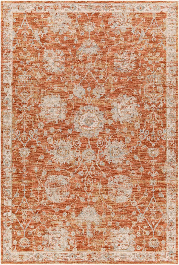 Livabliss Avant Garde Large Machine Woven Polypropylene Rug with Fringe for Living Dining Rooms Rust, Olive 6'7" x 9'6" AVT2321-6796