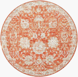 Livabliss Avant Garde Large Machine Woven Polypropylene Rug with Fringe for Living Dining Rooms Rust, Olive 7'10" x 7'10" AVT2321-710RD